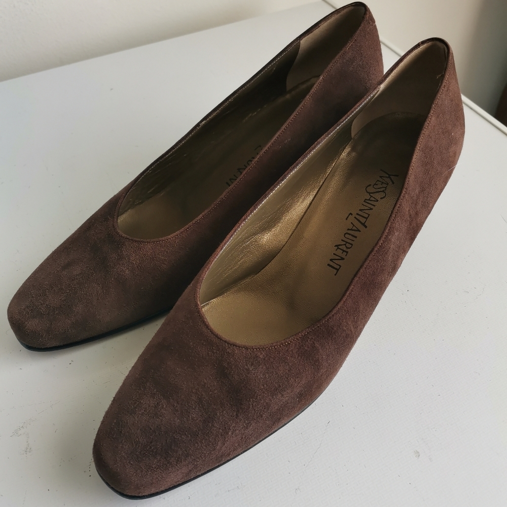 Yves Saint Laurent Suede Shoes, Size:8.5